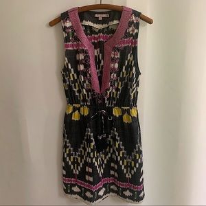 Calypso St. Barth Black and Pink Mini Dress